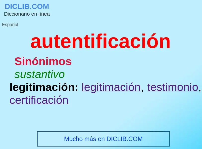 Wat is autentificación - definition