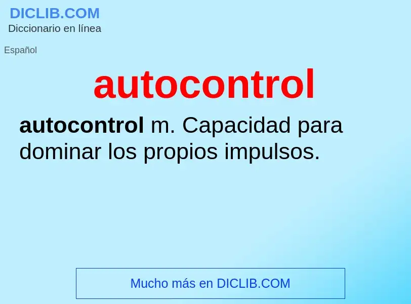 Что такое autocontrol - определение