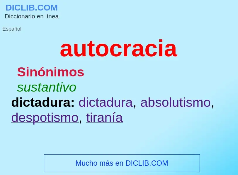 What is autocracia - definition