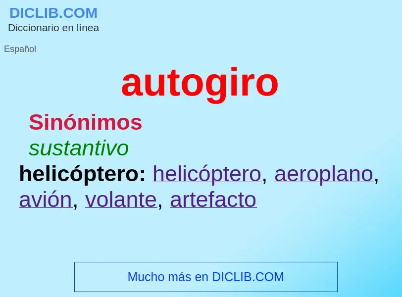 What is autogiro - meaning and definition