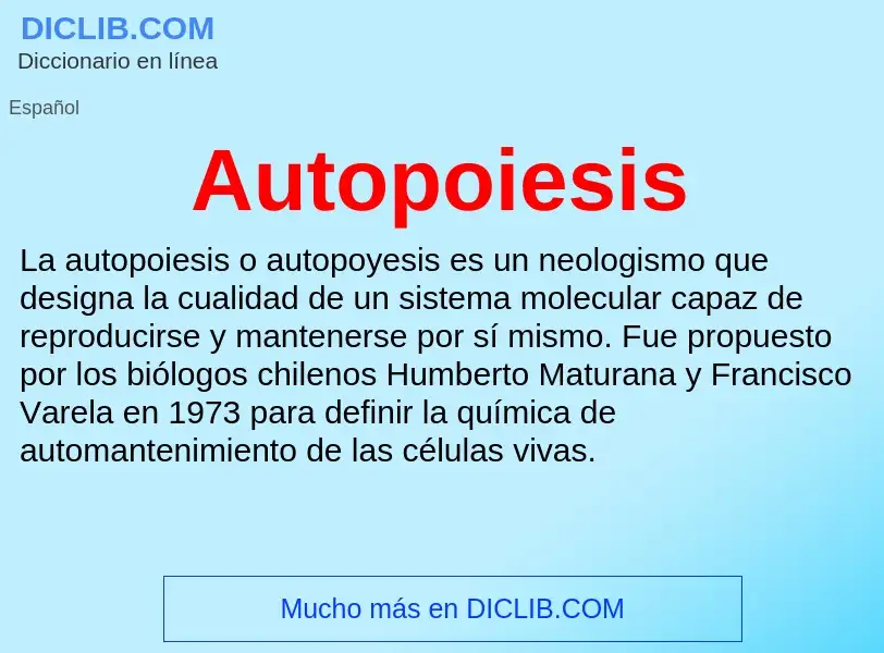 Wat is Autopoiesis - definition