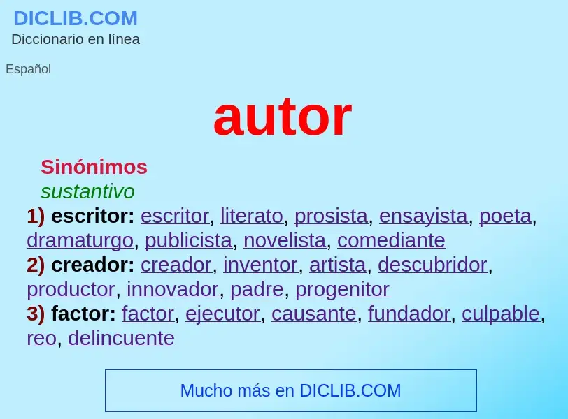 ¿Qué es autor? - significado y definición