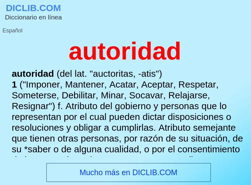 Wat is autoridad - definition