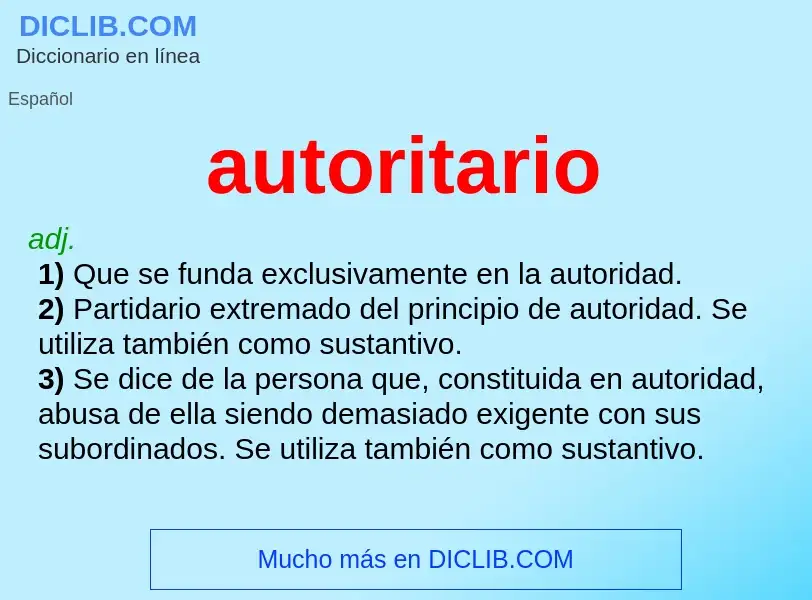 What is autoritario - definition