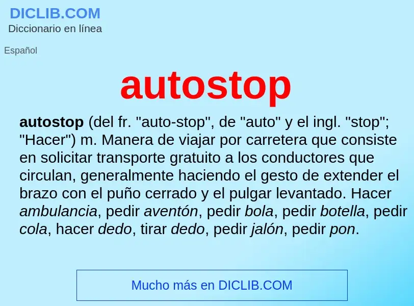 Что такое autostop - определение