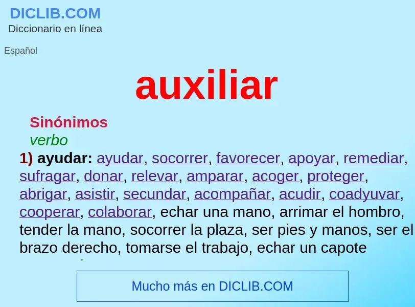 What is auxiliar - definition