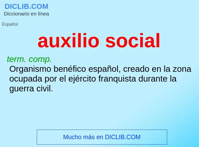 What is auxilio social - definition