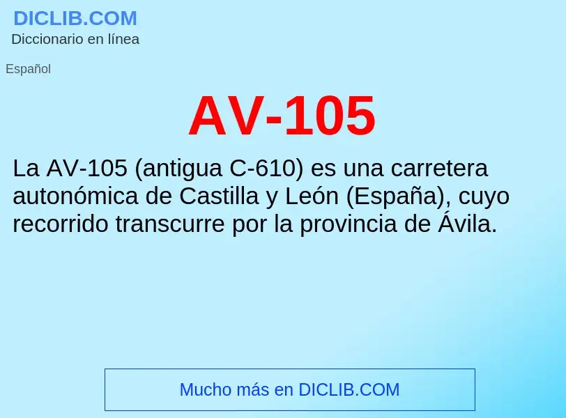 ¿Qué es AV-105? - significado y definición