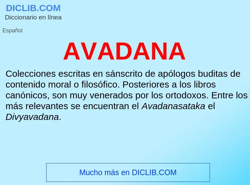 ¿Qué es AVADANA? - significado y definición