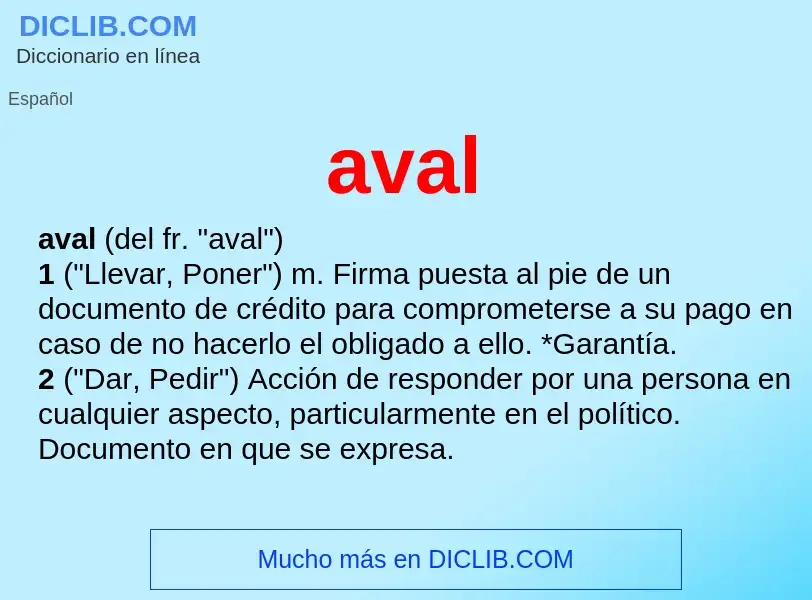 What is aval - definition