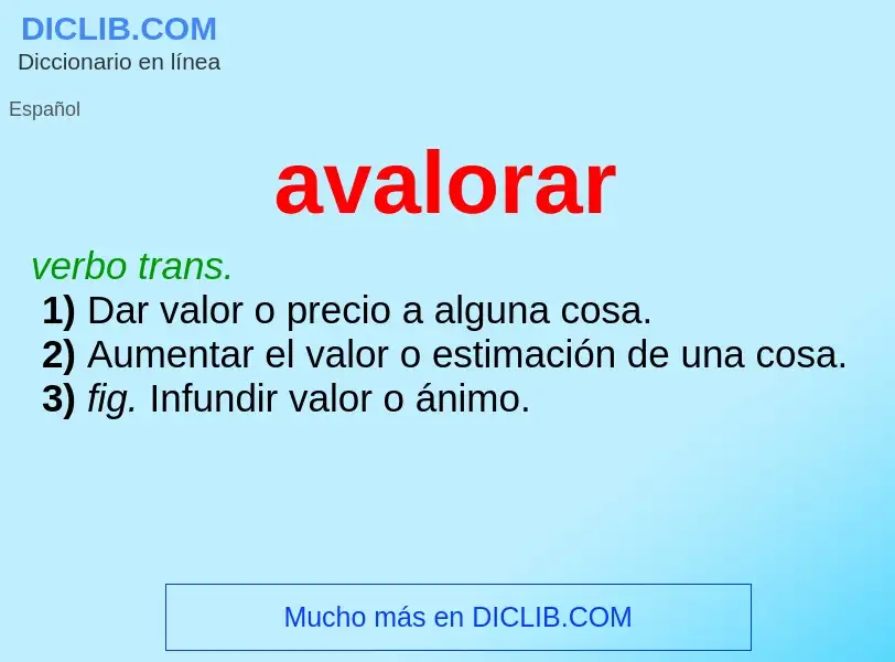 Wat is avalorar - definition