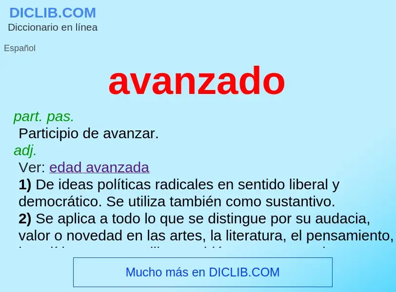 Wat is avanzado - definition