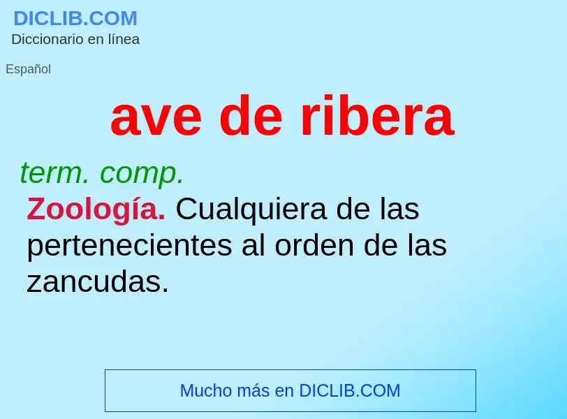 What is ave de ribera - meaning and definition