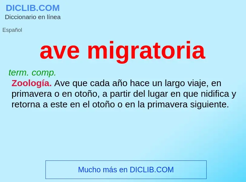 Was ist ave migratoria - Definition