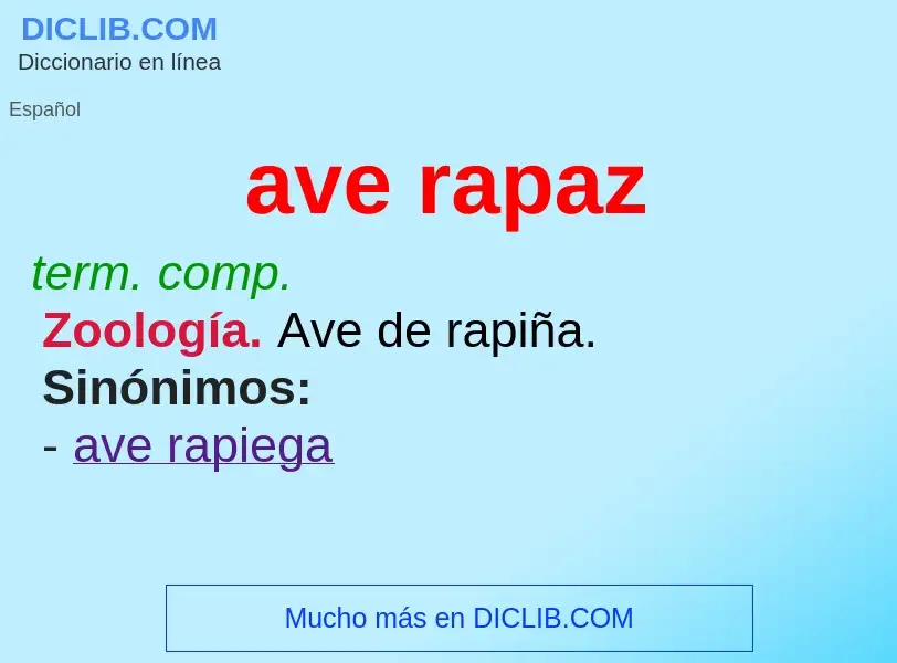 Was ist ave rapaz - Definition