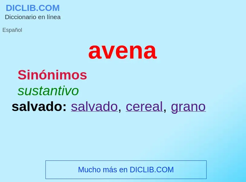 What is avena - meaning and definition