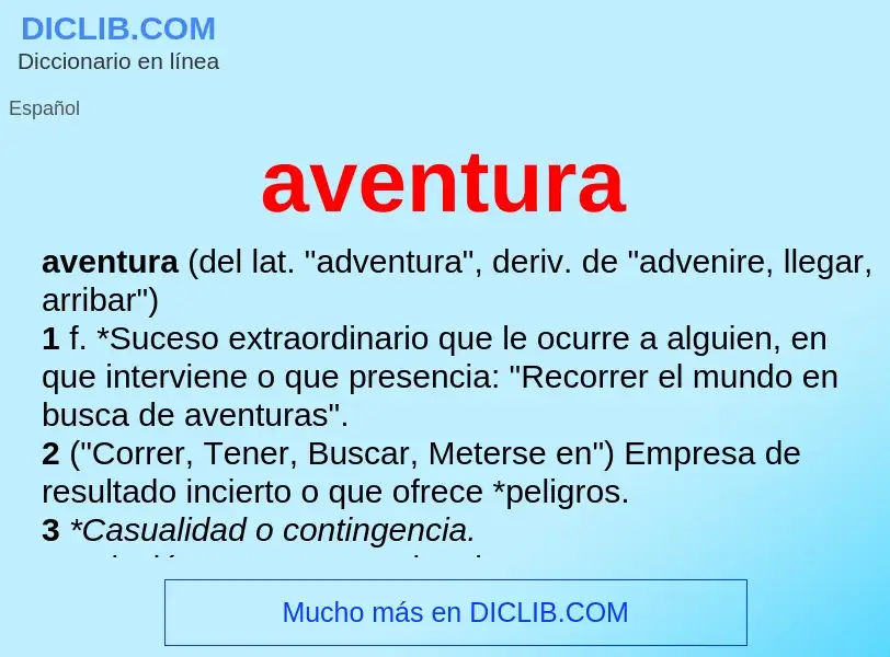 Wat is aventura - definition