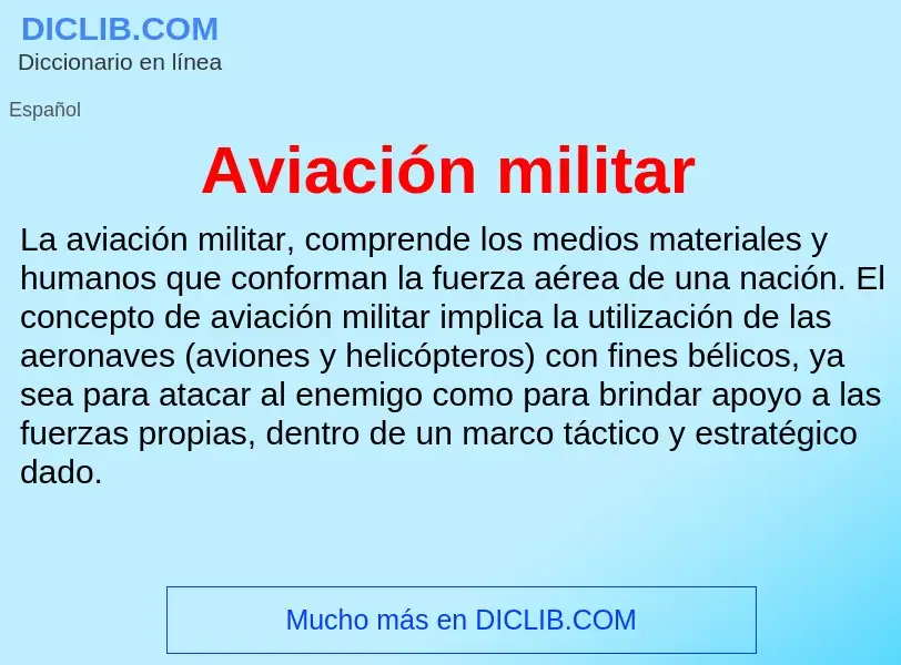 Что такое Aviación militar - определение