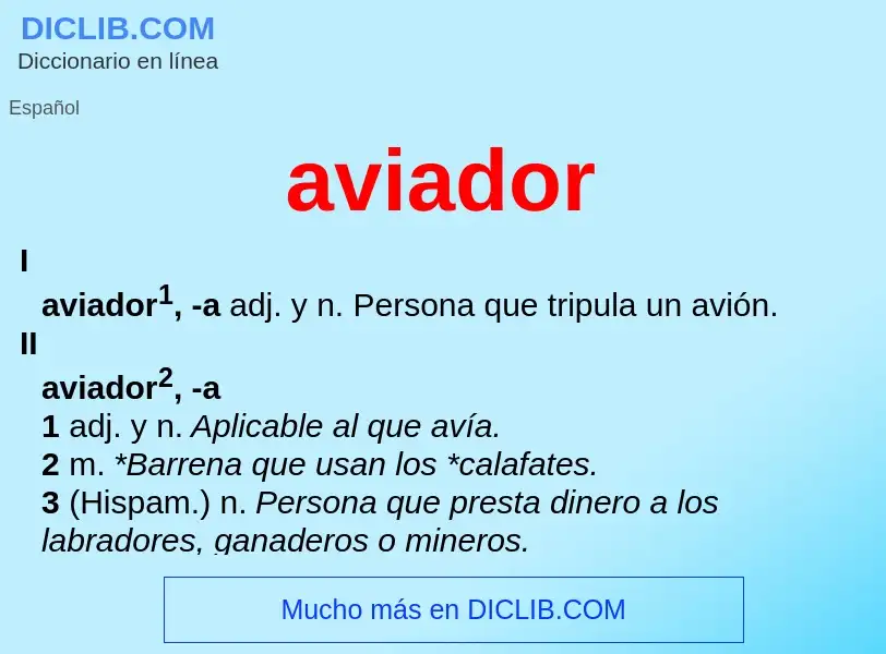 Was ist aviador - Definition