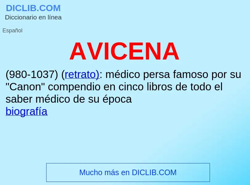 ¿Qué es AVICENA? - significado y definición