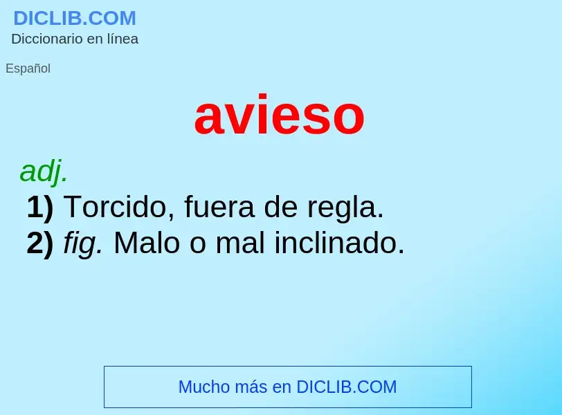 Wat is avieso - definition