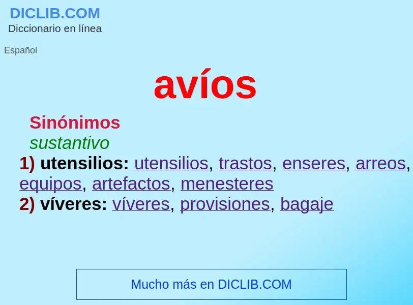 What is avíos - definition