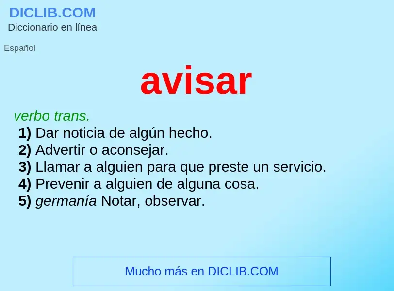 Wat is avisar - definition