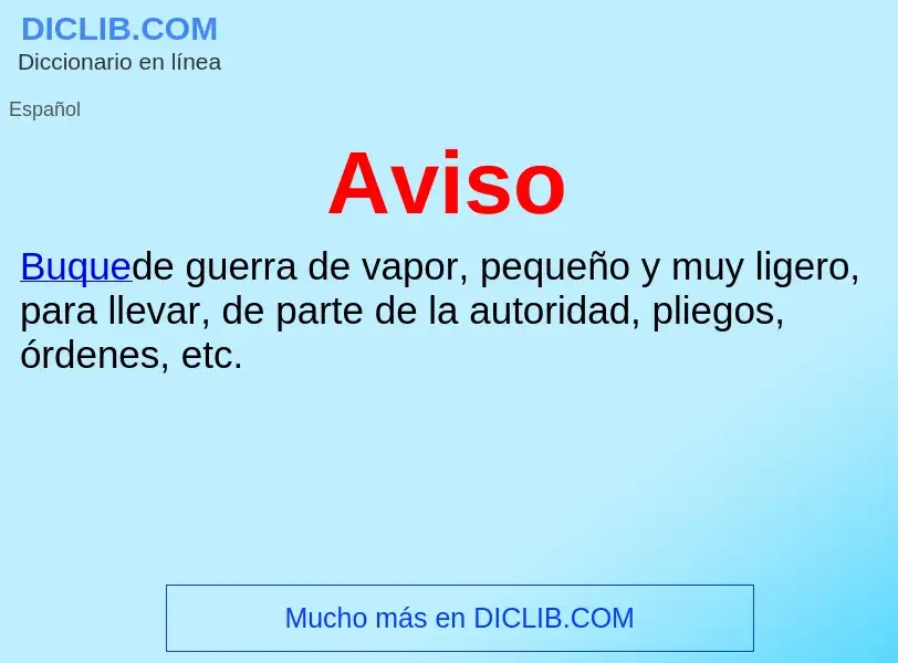 What is Aviso - meaning and definition