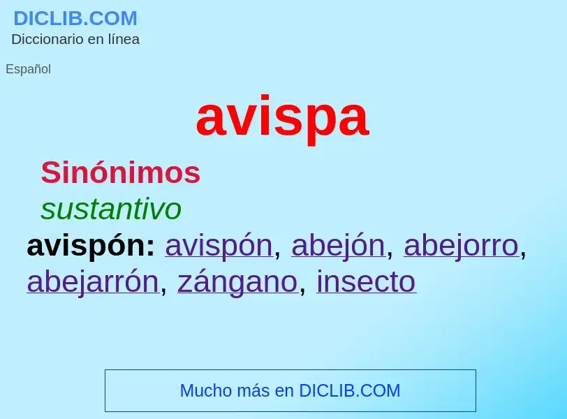 ¿Qué es avispa? - significado y definición