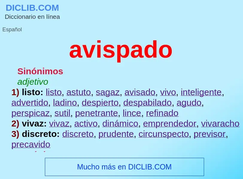 Wat is avispado - definition