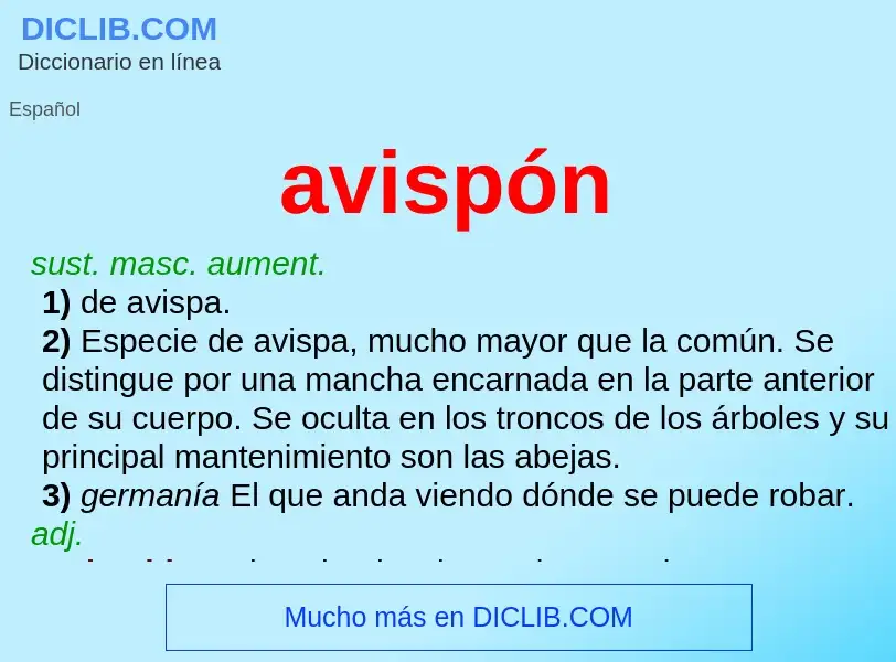 Was ist avispón - Definition