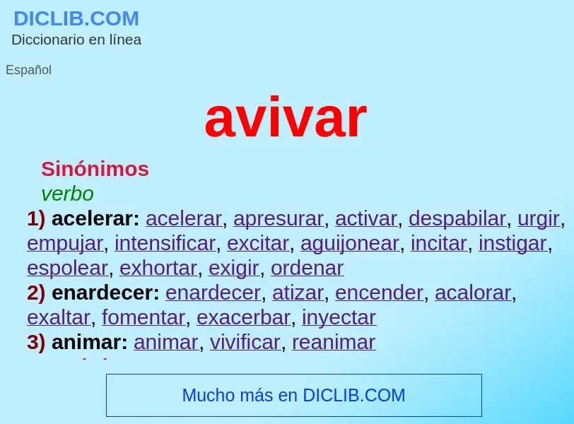 Wat is avivar - definition