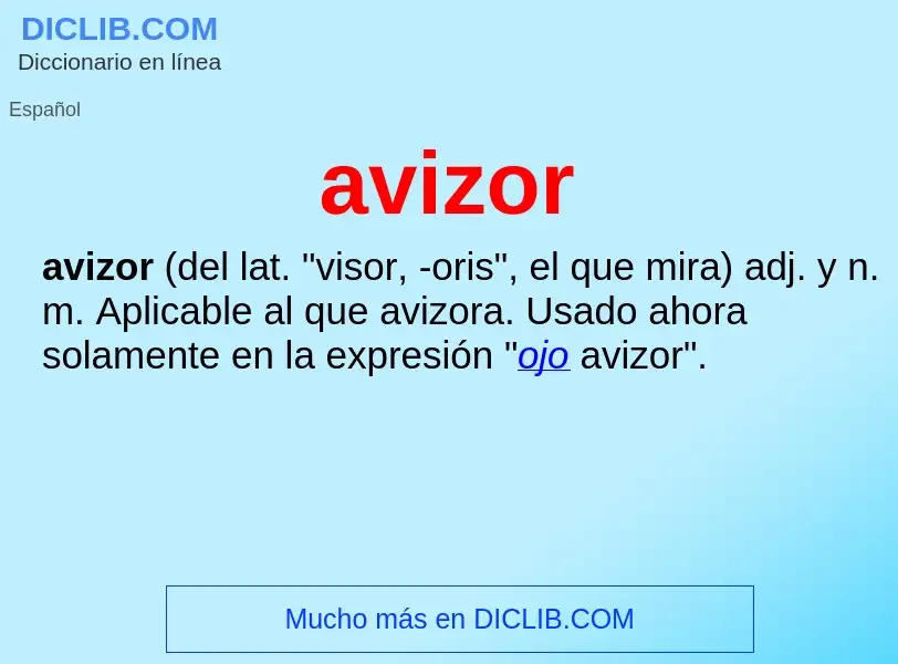 Was ist avizor - Definition