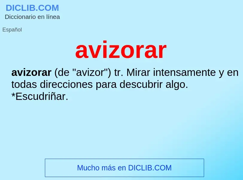 Wat is avizorar - definition