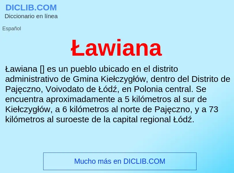 Wat is Ławiana - definition