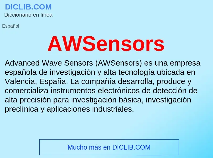 ¿Qué es AWSensors? - significado y definición