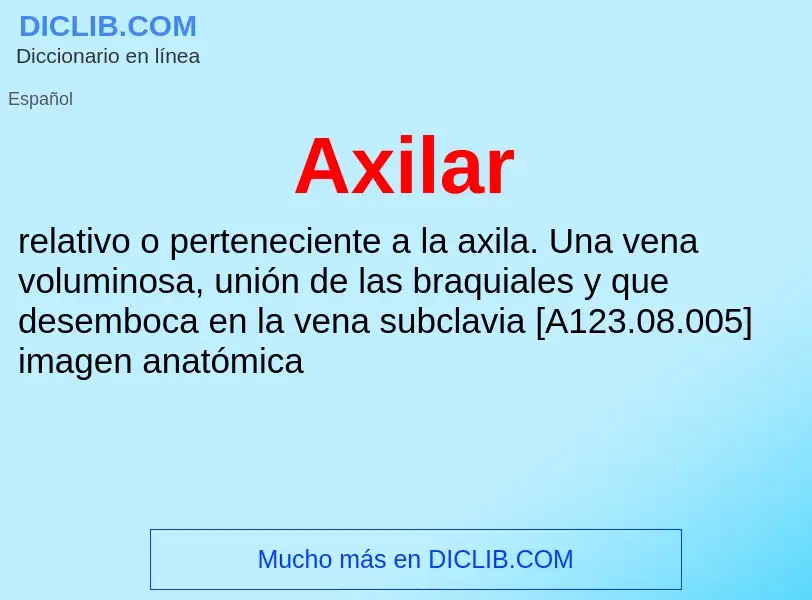 ¿Qué es Axilar? - significado y definición