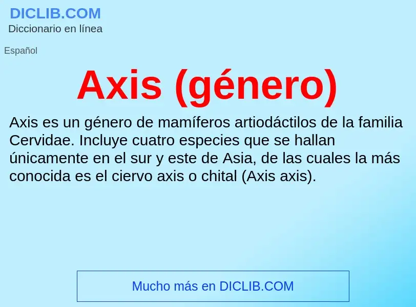 Che cos'è Axis (género) - definizione