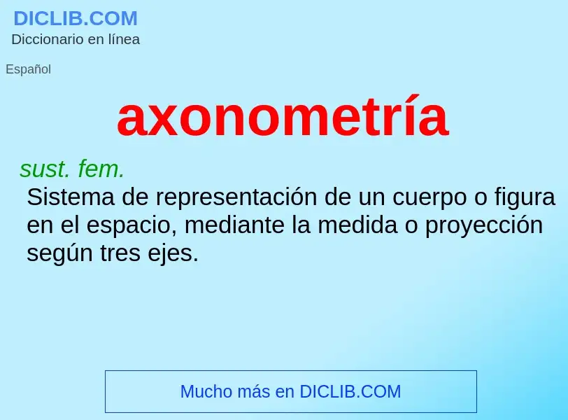 Что такое axonometría - определение