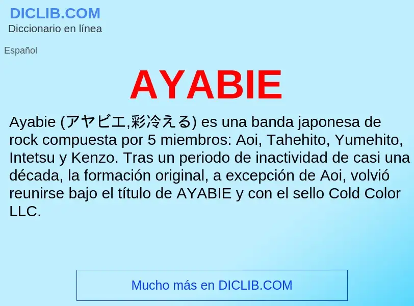 ¿Qué es AYABIE? - significado y definición