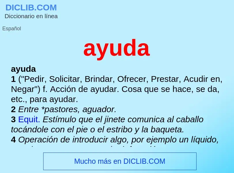 Was ist ayuda - Definition