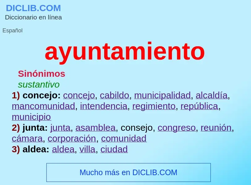 What is ayuntamiento - definition