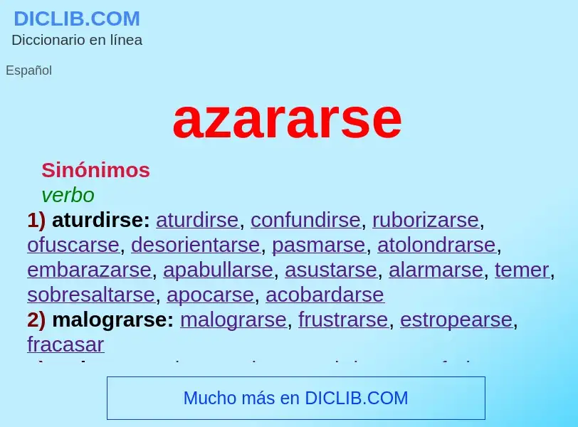 What is azararse - meaning and definition