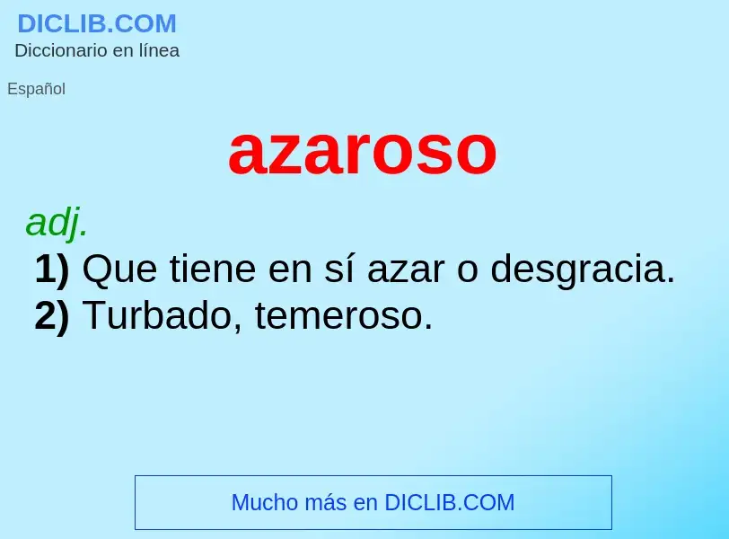 O que é azaroso - definição, significado, conceito