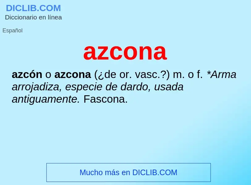 Τι είναι azcona - ορισμός