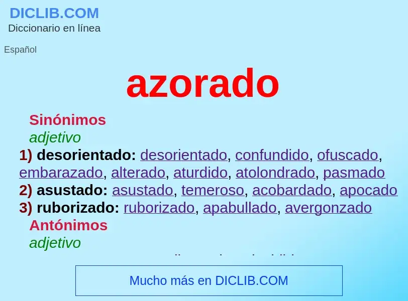 O que é azorado - definição, significado, conceito