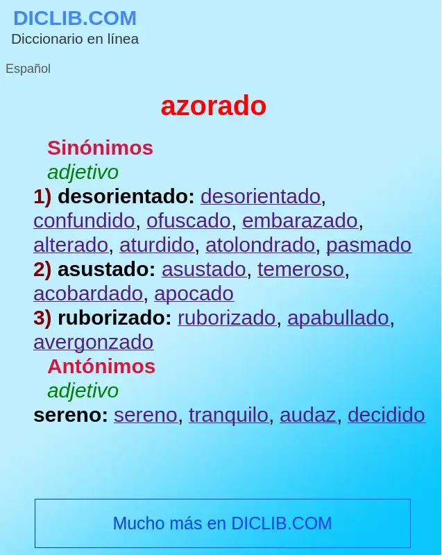 Wat is azorado - definition