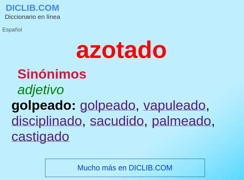 Wat is azotado - definition