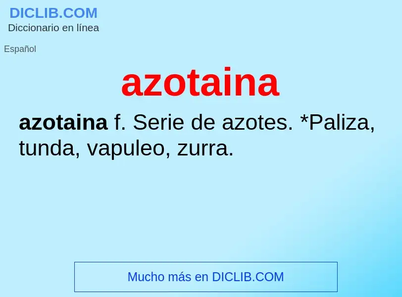 What is azotaina - meaning and definition