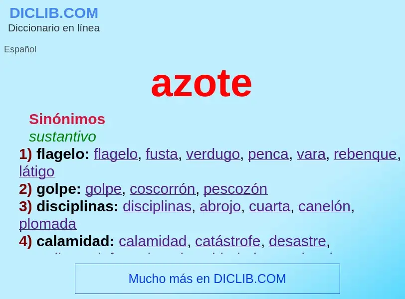 What is azote - meaning and definition